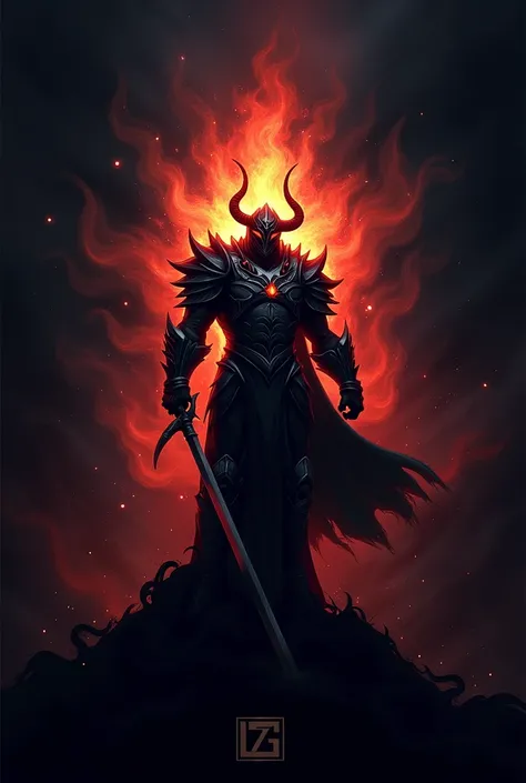  I want to create the logo of the esport mobile legend team with the team name  " Glorius Darkness  "
 With the effect of Darkness of Fire And Eternity The Warrior of War made it in the form of a simple logo