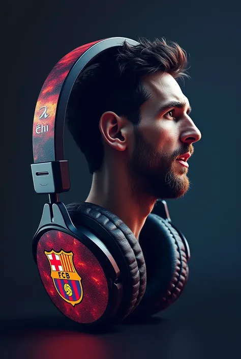 Messi design for wireless headphones 