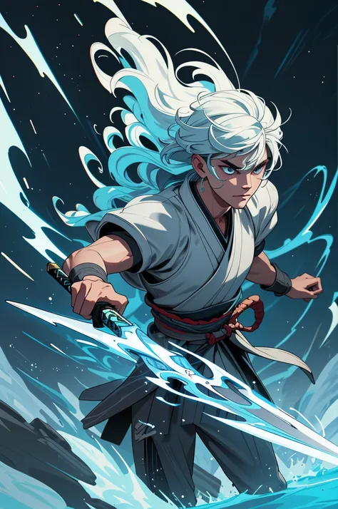 Takeminakata is the god who controls thunder, embodying both divine presence and the strength of a warrior. His attire consists of a white kimono and gray hakama, simple yet regal, with intricate patterns of lightning embroidered on the edges, symbolizing ...