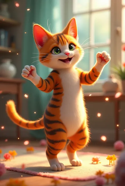 A dancing cat