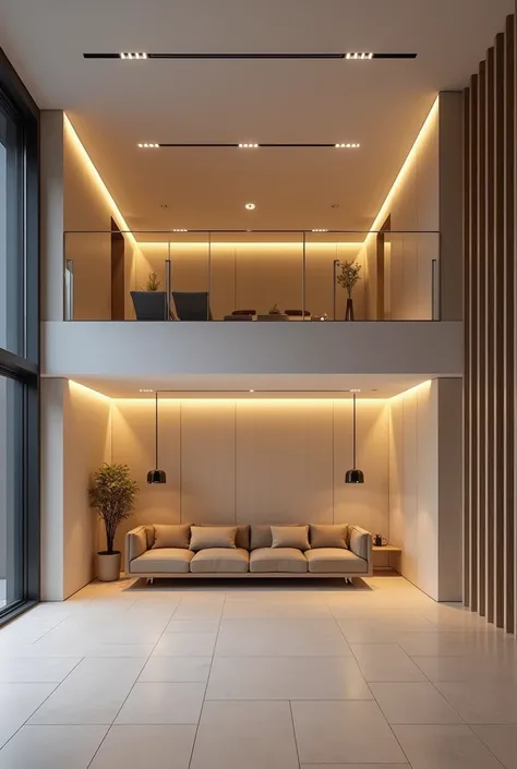 minimalist architecture duplex interior, modern white leds, modern ilumination