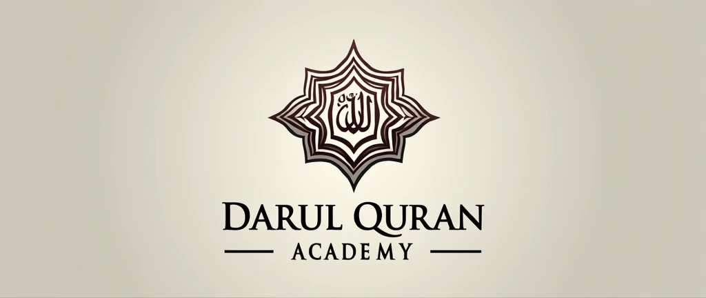 Create a logo for my Quran acedmy 
Darul Quran acedmy 
Like a big  logo and under logo my acedmy name is written