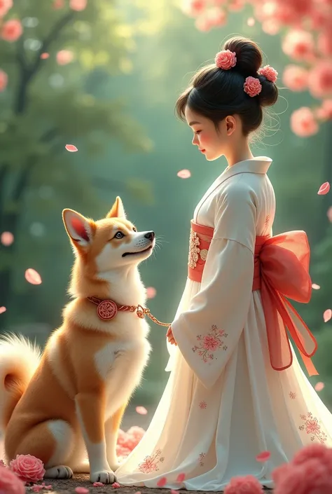 A dog and a Japanese bride