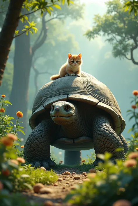 Kitty Cat + turtle as giant