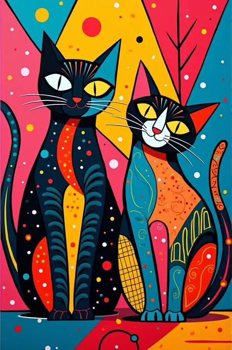 Romero Brito style cats another