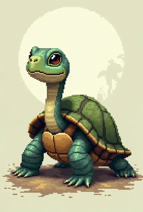 Pixel image of a turtle 