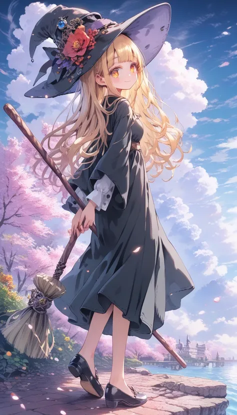 
score_9, score_8_up, score_7_up, score_6_up, score_5_up, score_4_up, masterpiece, best quality, source_anime, Beautiful flower fields all around the countryside、
alone,cute 1girl,(loli:1.4),blonde hair,straight long hair,blunt bangs,red eyes,blush,Smile,p...