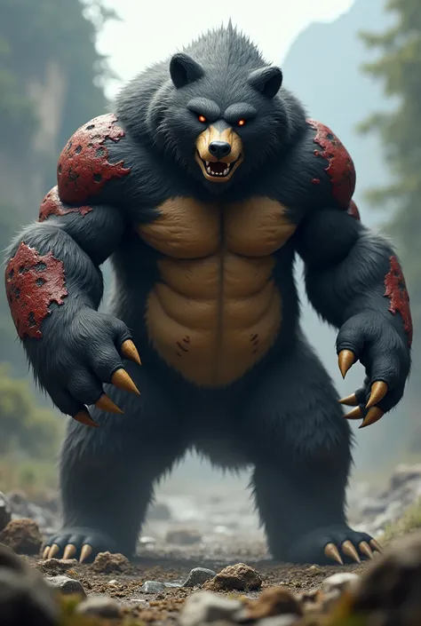 Pokemon
Bear 
Negro 
Scars 
