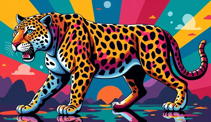 Jaguar image with reference to Romero Brito