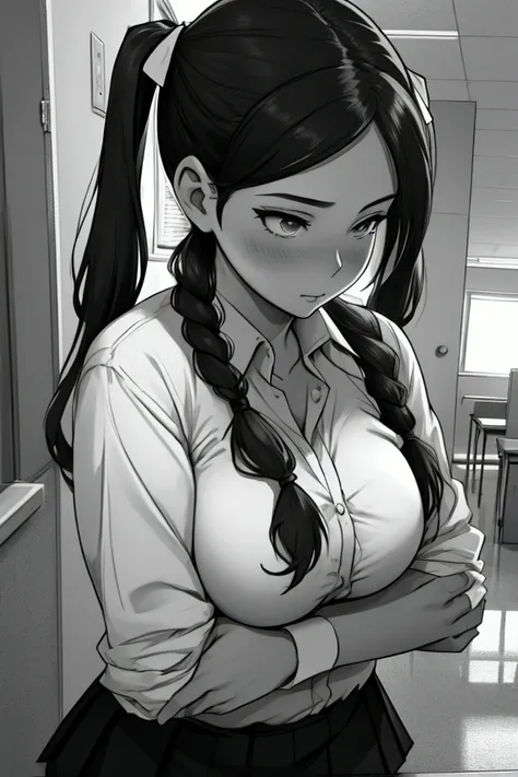 Sexy busty schoolgirl with pigtails (king )