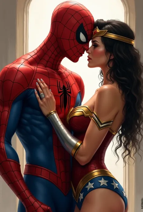 Spider man having nude sex with wonder woman 