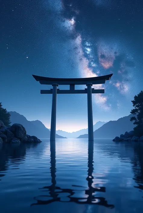 Senbon Torii on the Water。Milky Way。star々。Reflection on the water。