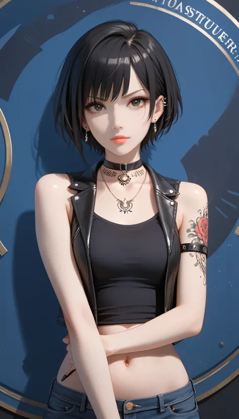 Surrealism, 8k, super detail, UHD, masterpiece, super detail, high details, high quality, best quality, highres, 1080P, HD, perfect anatomy human, anatomically correct, mature girl, 1girl, (solo), cute, sweet, short hair, tomboy, side part hairstyle, black...