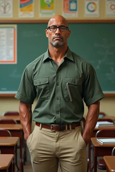 Dwayne Johnson as a school nerd