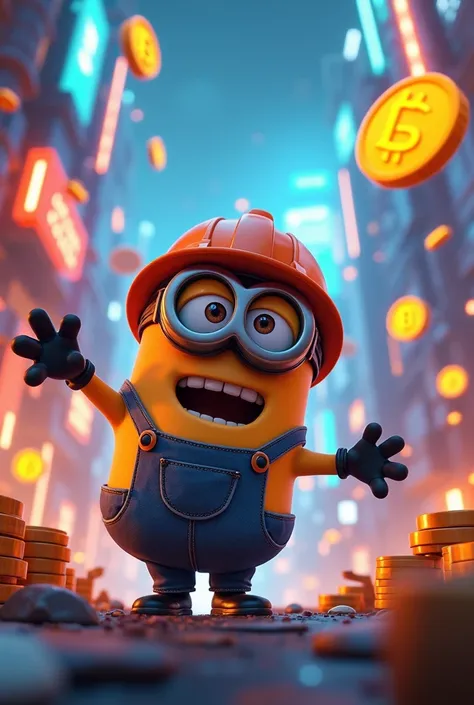 Minion crazy builder  ,   fast paced and intense little, surrounded by bitcoin