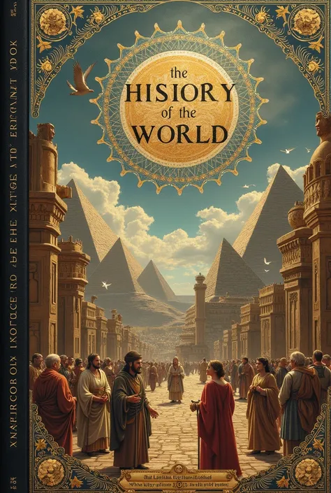 CREATE A BOOK COVER AND MY BOOK THEME IS HISTORY OF WORLD AND MY BOOK NAME IS [HISTORY OF THE WORLD