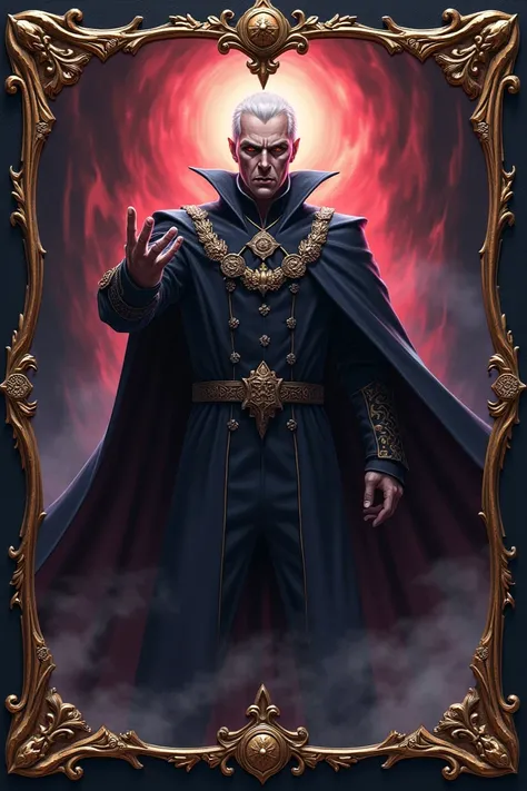 A Yu-Gi-Oh! card featuring Alexandre de Moraes, depicted in a similar style to the Solemn Scolding card. Alexandre de Moraes is shown in a dramatic pose, with a stern expression on his face, as if delivering a powerful reprimand. The background is dark and...