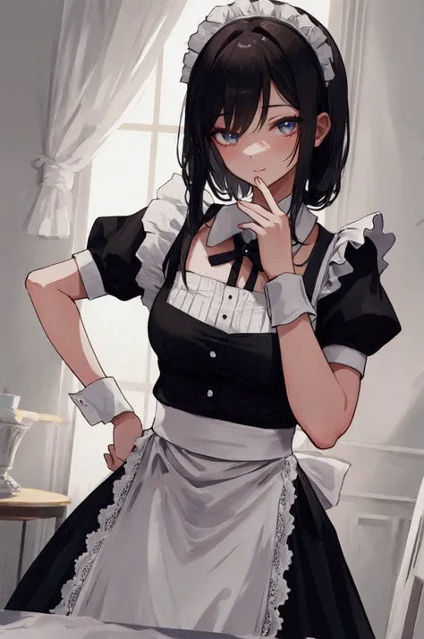 Maid in the middle of the hand 