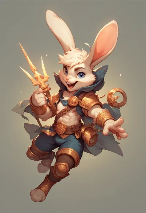 rabbit, mythology, God, cottagecore, full body 