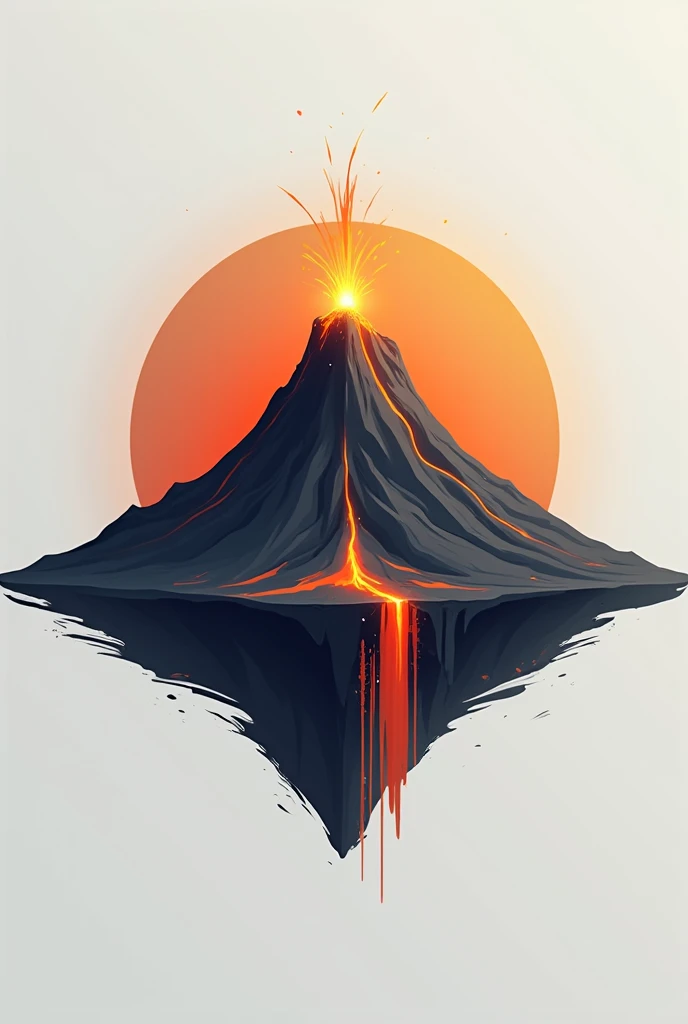 a logo with a volcano that looks premium and of good quality 