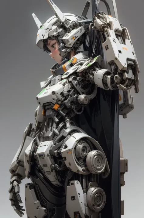 masterpiece, top quality, ultra detailed ,  1 girl,Alone, Square body , Gray Theme,  mechanical recommendation, Machinery Parts,Robot Joints, , Standing ,