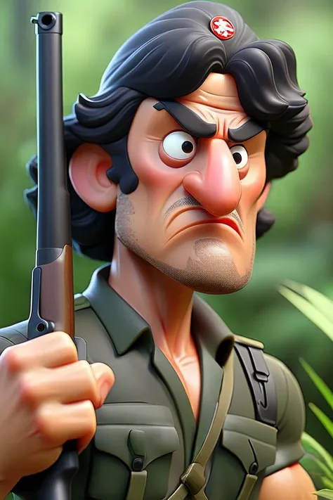  cartoon , John rambo