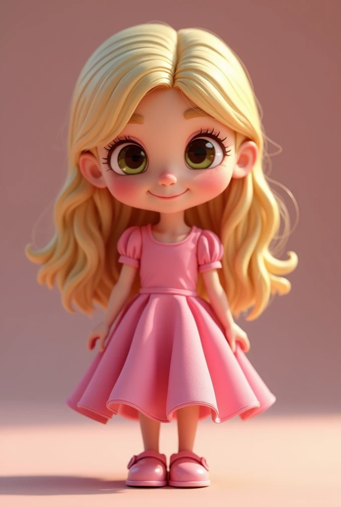 gere "Vivica " 
 cartoon girl with blond hair and brownish green eyes in a pink dress, cute 3d rendering,  adorable digital painting,  Cute cartoon character,  cute digital art ,  Animation Style render ,  rendering of a cute 3d anime girl , 3d cartoon, Pi...