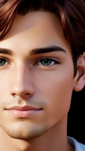 a realistic young man Ariel focusing on the face