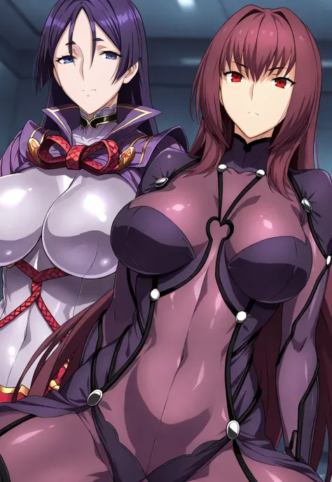 high resolution, masterpiece, necessary, detail, best quality, quality, necessary, tall details, High details, precise,
 
2girls, Agirl_and_Bgirl, ufotable style, ufotable anime, 

Agirl,Scathach, scathach Fate Grand Order, fate,  Fate Grand Order, long ha...