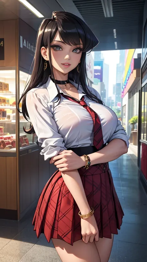 (anime style),masterpiece, best quality, ultra-detailed, glistening shiny, glowing light, ray tracing, HDR, deph of field, (perfect face, detailed face, detailed eyes),(large breasts:1.2),8k,HD,ultra realistic face,ray tracing,perfect lighting,best quality...