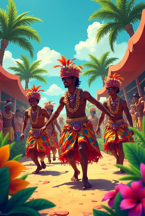 Hawaii carnival abadá print