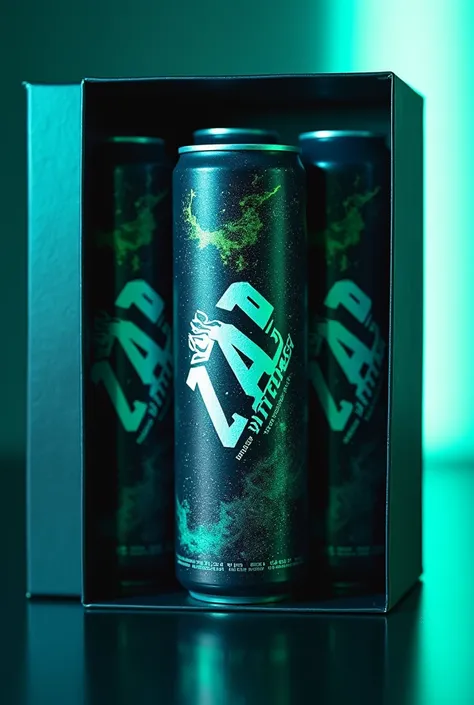 energy drink named zap inide a box of can