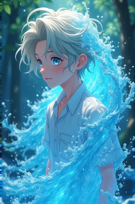 Anime of a 15-year-old boy mixed with living water 