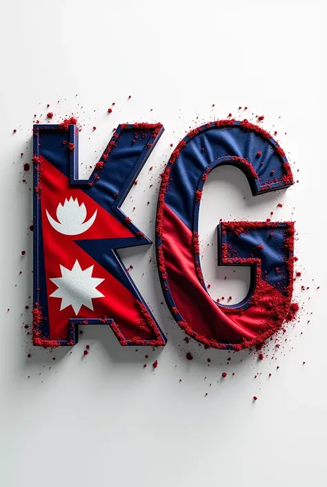 Kg letter and nepal flag and nepali crickete logo in youtube logo size