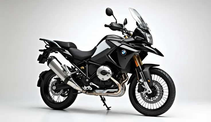 Bike name , BMW F 850 GS Adventute 2025   black clour want an image of this name for the thumbnail, completely plain and white in the showroom.