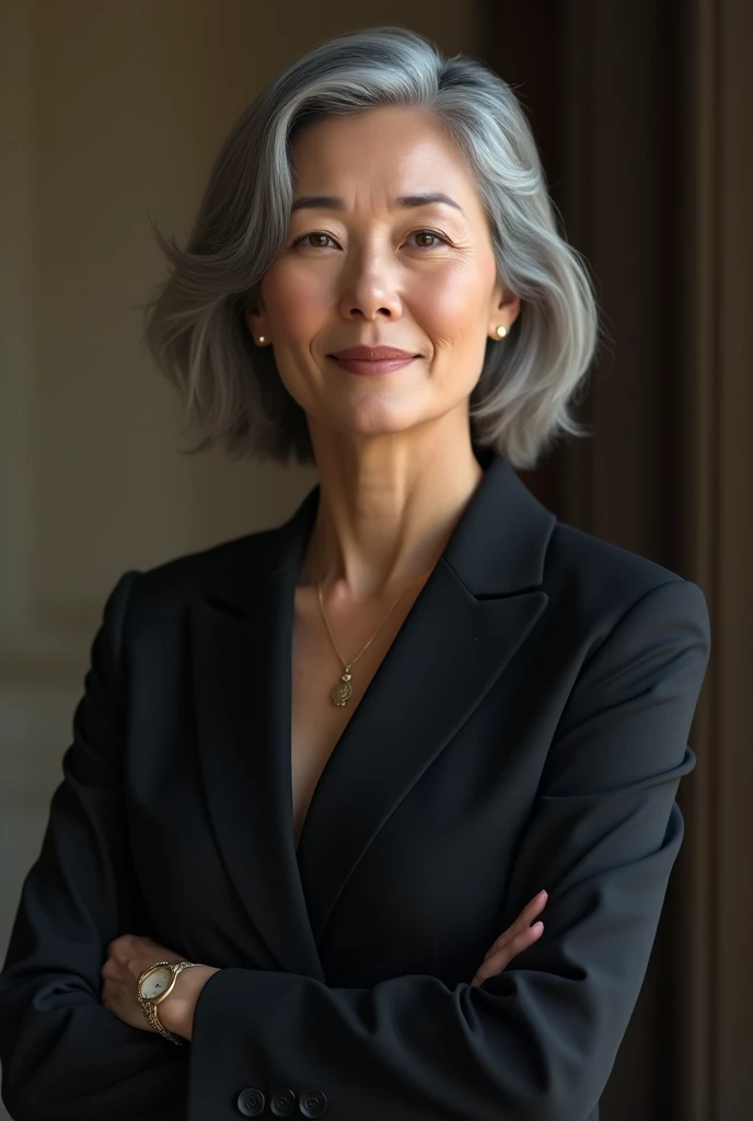 одсказки

photo o a gray-haired woman in an элегантный business suit, wide-rame photo, стиль фотосессии, изысканный, подробно, Драматический,  естественная текстура кожи, фотореализм