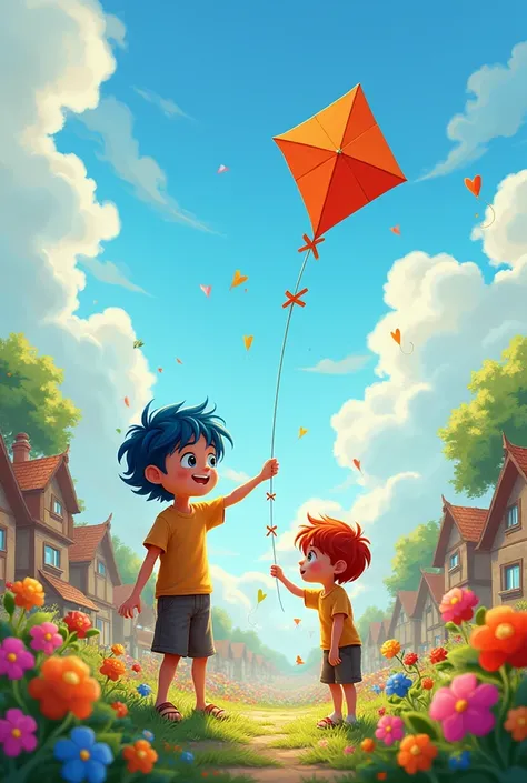  Once upon a time , In a village full of colorful flowers lived a boy named Blue . Mabi-haired Blue ,  had won the love of everyone with his big eyes and smiling face. Fakat Mavi’nin en iyi arkadaşı kırmızı saçlı  on the cover ,  was sometimes ostracized a...