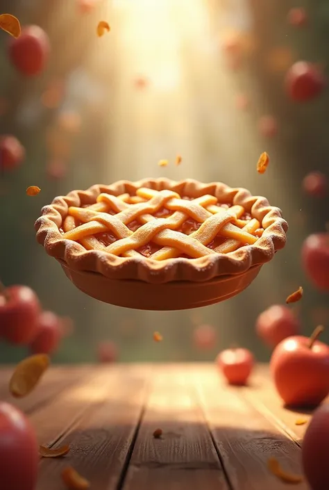 a serving of apple pie without a bottom or plate