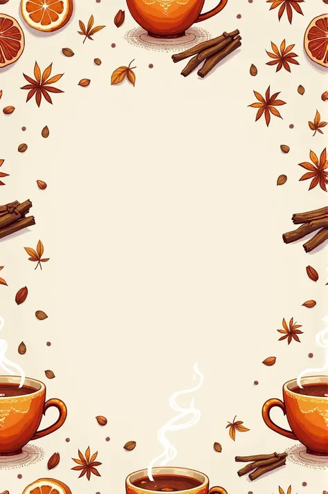 Create a backdrop with chai tea illustrations and quotes. Could be seameless