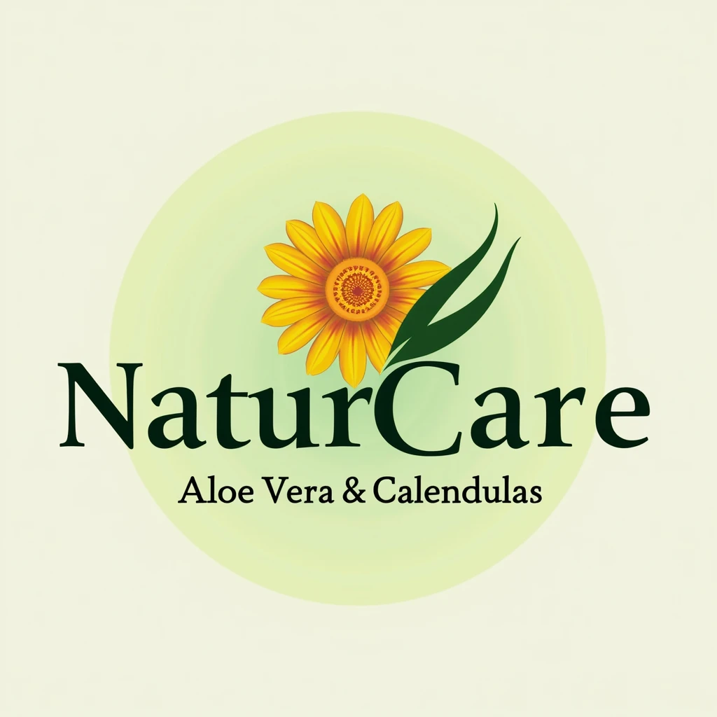  A logo in the same logo to promote a Varicose Veins Ointment based on Aloe Vera and Calendula.  I need you to enter text .  with the name of the product which is  "NaturCare " en and a phrase in Spanish that says: " Natural Wellness Solutions "