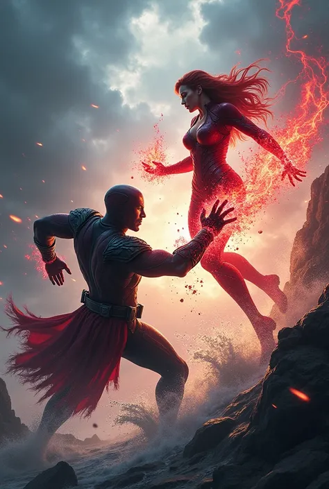 Rio Vidal and Wanda Maximoff fighting in a battle of magic