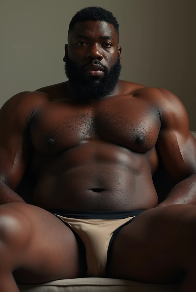  ordinary tall black man , full-bodied,  thick kisses , Sitting down in briefs ,  with open legs,  with an enormous volume wearing underwear