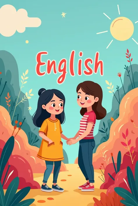 
"Create a playful and colorful profile picture for a channel named English with Sarina and Elena. Include the text English with Sarina and Elena in a friendly, easy-to-read font. The color palette should be bright and cheerful, but not overly ish."
