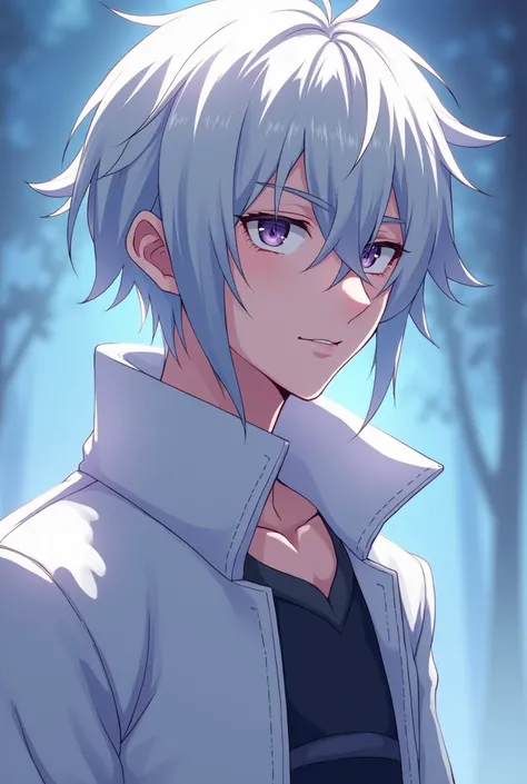 Pokemon trainer Lysander is a young man of around 25 years old with an ethereal air that combines delicacy and charisma. Her hair is silver white, short and slightly wavy,  with some locks that shine as if bathed in moonlight . His eyes have a soft lavende...