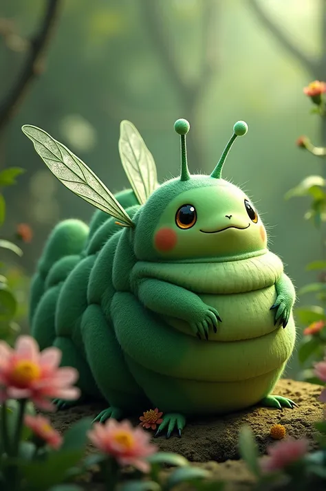 It creates a fat green caterpillar with very small wings on its back 