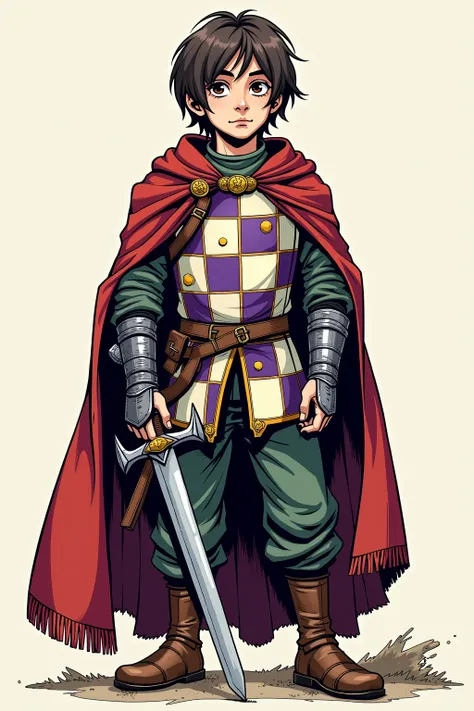 Podrick is a skinny squire, with straight thin hair and a thin neck. Pod is quiet, shy, and timid. He wears a cheap cuirass made of leather and a sword. His coat of arms is a chessboard of purple and white squares, on each square (both the white square and...