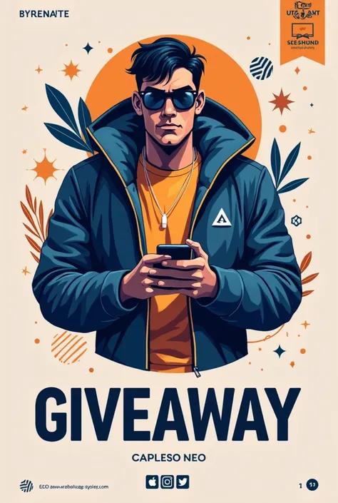 Crée une affiche simple pour un giveaway crypto sur les réseaux sociaux 