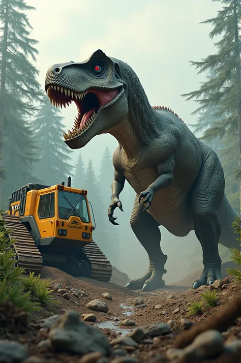 A TreX fighting an excavator