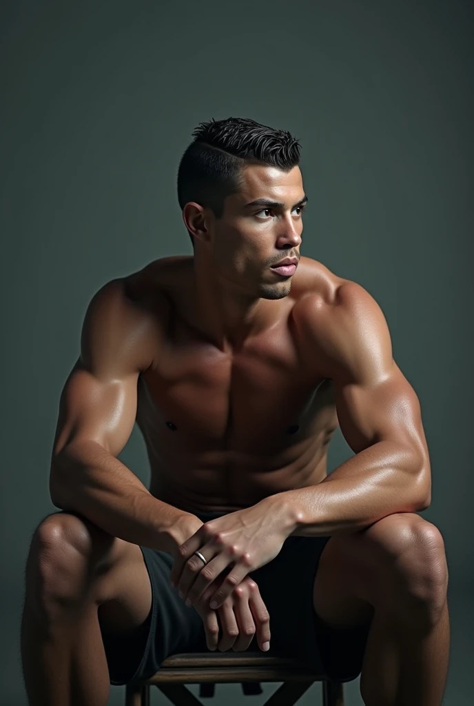 Cristiano Ronaldo seated