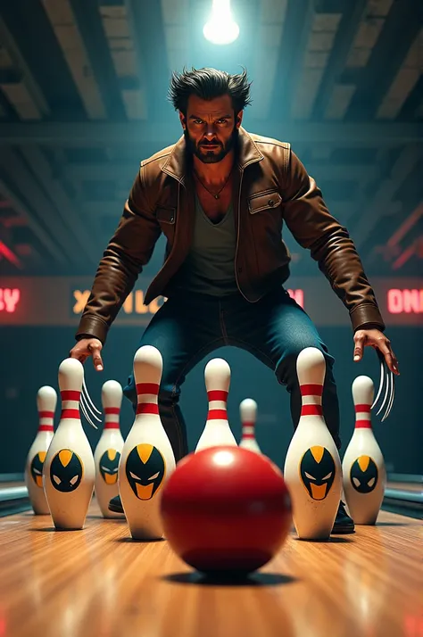 Wolverine bowling pins 